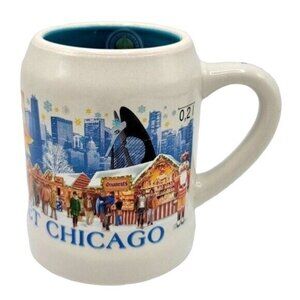 2/$15 Christkindlmarket Chicago 2016 Mug Skyline Stein German Christmas Market